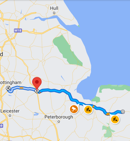 First long distance trip to Nottingham