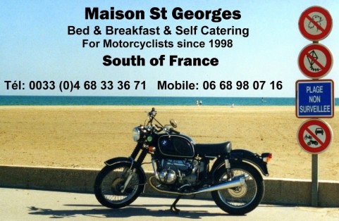 Maison St Georges Biker/Cyclist B&B since 1997 Narbonne Mediterranean
